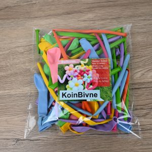 KoinBivne 11 Inches Long Shape Bright Color Balloons Assorted Rainbow Rubber Balloons  for Baby Shower Weeding Birthday Party Decorations